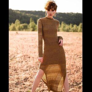 MANGO Long Knit Dress